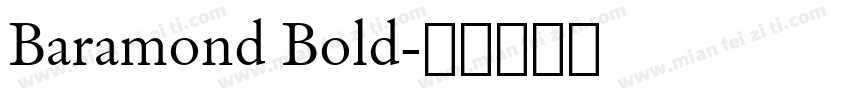 Baramond Bold字体转换